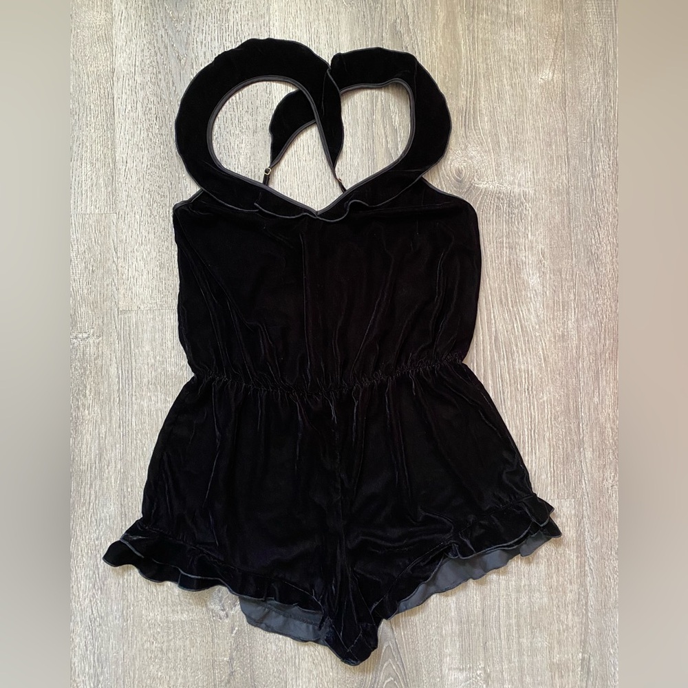 Victoria's Secret Black Velvet Chemise